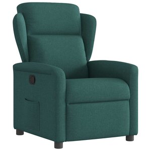 vidaXL Fauteuil inclinable Vert foncé Tissu