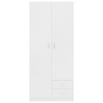 vidaXL Garde-robe Blanc 80x52x180 cm Bois d’ingénierie