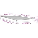 vidaXL Cadre de lit sans matelas 100x200 cm bois massif de pin