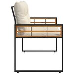 vidaXL Banc à couches en bois avec coussin Uni Crème 114 x 55 x 77 cm