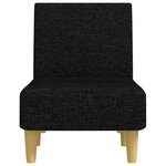vidaXL Chaise longue noir tissu