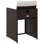 vidaXL Chaises de jardin avec coussins lot de 4 marron résine tressée