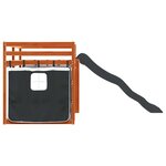 vidaXL Lit superposé sans matelas avec toboggan blanc noir 90x200 cm