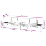 vidaXL Bancs de jardin avec coussins gris foncé lot de 2 Bois d'acacia