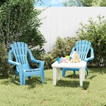 vidaXL Chaises de jardin pour enfants lot de 2 bleu 37x34x44 cm PP