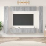 vidaXL Ensemble de meubles TV 10 Pièces Sonoma gris Bois d'ingénierie