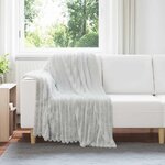vidaXL Couvertures à jeter 6 Pièces Gris 150 x 130 cm Toison