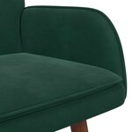 vidaXL Sofa 2 places Vert foncé 115 x 61 x 87 cm Velours