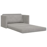 vidaXL Canapé-Lit Gris clair 124 x 71 x 78 cm Velours