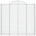 vidaXL Paniers à gabions arqués 10 Pièces 200x30x180/200 cm Fer galvanisé