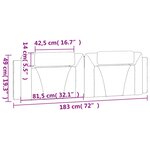 vidaXL Coussin de tête de lit blanc 183 cm similicuir