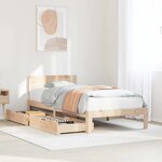 vidaXL Cadre de lit avec tiroirs sans matelas 90x200 cm