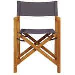 vidaXL Chaises de réalisateur pliables lot de 2 gris foncé tissu