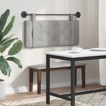 vidaXL Tête de lit suspendue Avec lumière LED Gris clair Velours