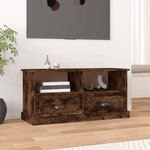 vidaXL Meuble TV chêne fumé 93x35 5x45 cm bois d'ingénierie