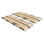 vidaXL Sommiers à lattes 2 Pièces avec 28 lattes 7 zones 90x200 cm