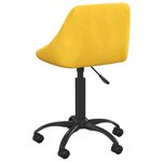 vidaXL Chaise de bureau Jaune moutarde Velours