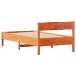 vidaXL Cadre de lit sans matelas cire marron 90x190 cm bois pin massif