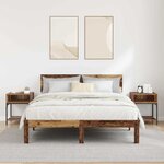 vidaXL Table de chevet 2 Pièces Bois ancien 40 x 40 x 50 cm