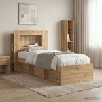 vidaXL Cabinet de Tête de Lit Chêne artisanal Bois d’ingénierie