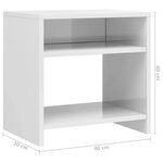 vidaXL Table de chevet Blanc brillant 40x30x40 cm bois d'ingénierie