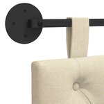 vidaXL Tête de lit suspendue Crème Tissu