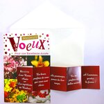 Lot 10 cartes identiques bonne année meilleurs vœux avec 10 enveloppes blanches