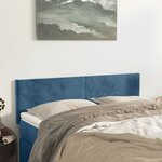 vidaXL Têtes de lit 2 Pièces Bleu foncé 72x5x78/88 cm Velours