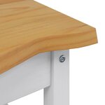 VidaXL Table d'appoint EKAI Blanc 50 x 50 x 45 5 cm Bois de pin massif