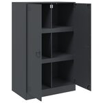 vidaXL Buffet anthracite 67x39x107 cm acier