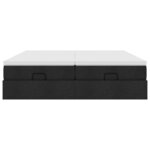VidaXL Cadre de lit ottoman avec matelas noir 200x200cm tissu