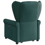 vidaXL Fauteuil inclinable vert foncé tissu