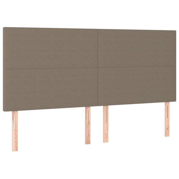 vidaXL Têtes de lit 4 Pièces Taupe 90x5x78/88 cm Tissu