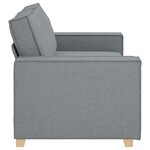 vidaXL Canapé 2 places Gris clair 180x78x84 cm Tissu