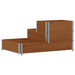 vidaXL Lit surélevé à 3 niveaux marron 120x80 cm bois pin massif