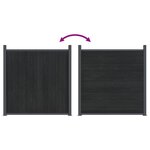 vidaXL Panneau de clôture gris 173x186 cm WPC