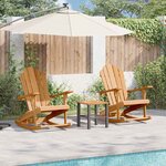 vidaXL Chaise Adirondack à bascule 2 Pièces Marron 100 x 77 x 99 cm