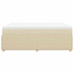 vidaXL Sommier à lattes de lit avec matelas Crème 160x200 cm Tissu