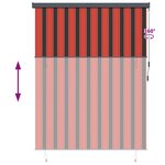 vidaXL Store Roulant Extérieur orange et marron 220 x 250 cm tissu