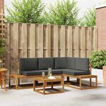 vidaXL Ensemble de canapés d'extérieur 5 Pièce Naturel et Anthracite