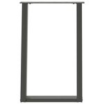 vidaXL Pieds de table à manger en U 2 pièces Anthracite 60 x (72-73) cm Acier