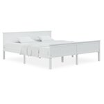 vidaXL Cadre de lit sans matelas blanc bois massif de pin 180x200 cm