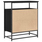 Buffet vidaXL Noir Chêne 69x35x80 cm Bois d'ingénierie et Acier