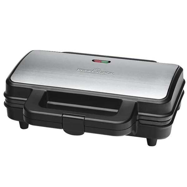 Proficook grille-pain sandwich 900 w argenté pc-st 1092