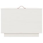vidaXL Boîtes de rangement et couvercles 3Pièces Blanc Bois massif de pin
