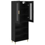 vidaXL Haut Armoire Chêne noir 69 5 x 34 x 180 cm