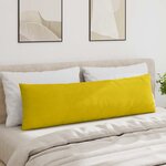 vidaXL Coussins de canapé 2 Pièces Jaune 145 x 40 cm