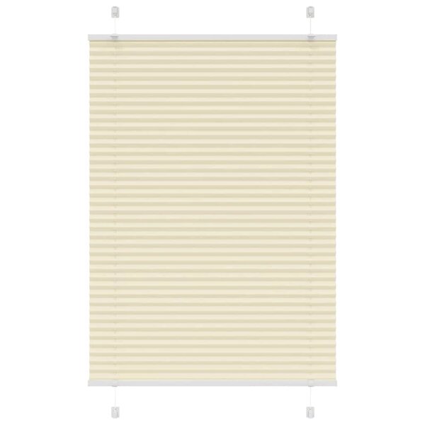 vidaXL Store plissé crème 90x100 cm largeur du tissu 89 4 cm polyester