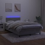 vidaXL Sommier à lattes de lit avec matelas LED Gris clair 120x200 cm