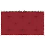 vidaXL Coussins de plancher de palette 4 Pièces Rouge bordeaux Coton